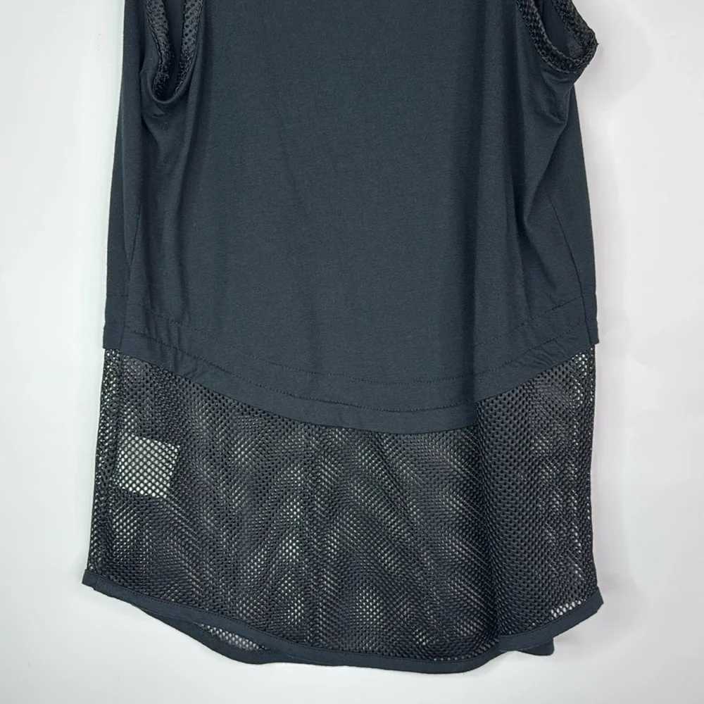 Nike Swoosh Mesh Black Tank Top Size Small
